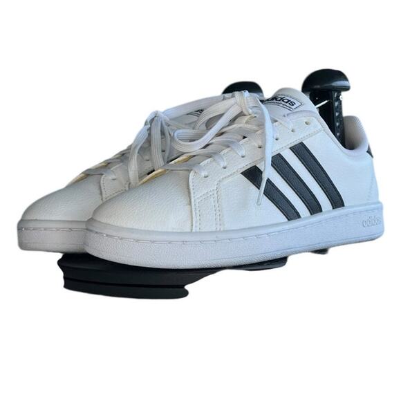 Womens Adidas Grand Court F36483 Leather Athletic Sneaker Shoes Size 6.5 White - Picture 2 of 6